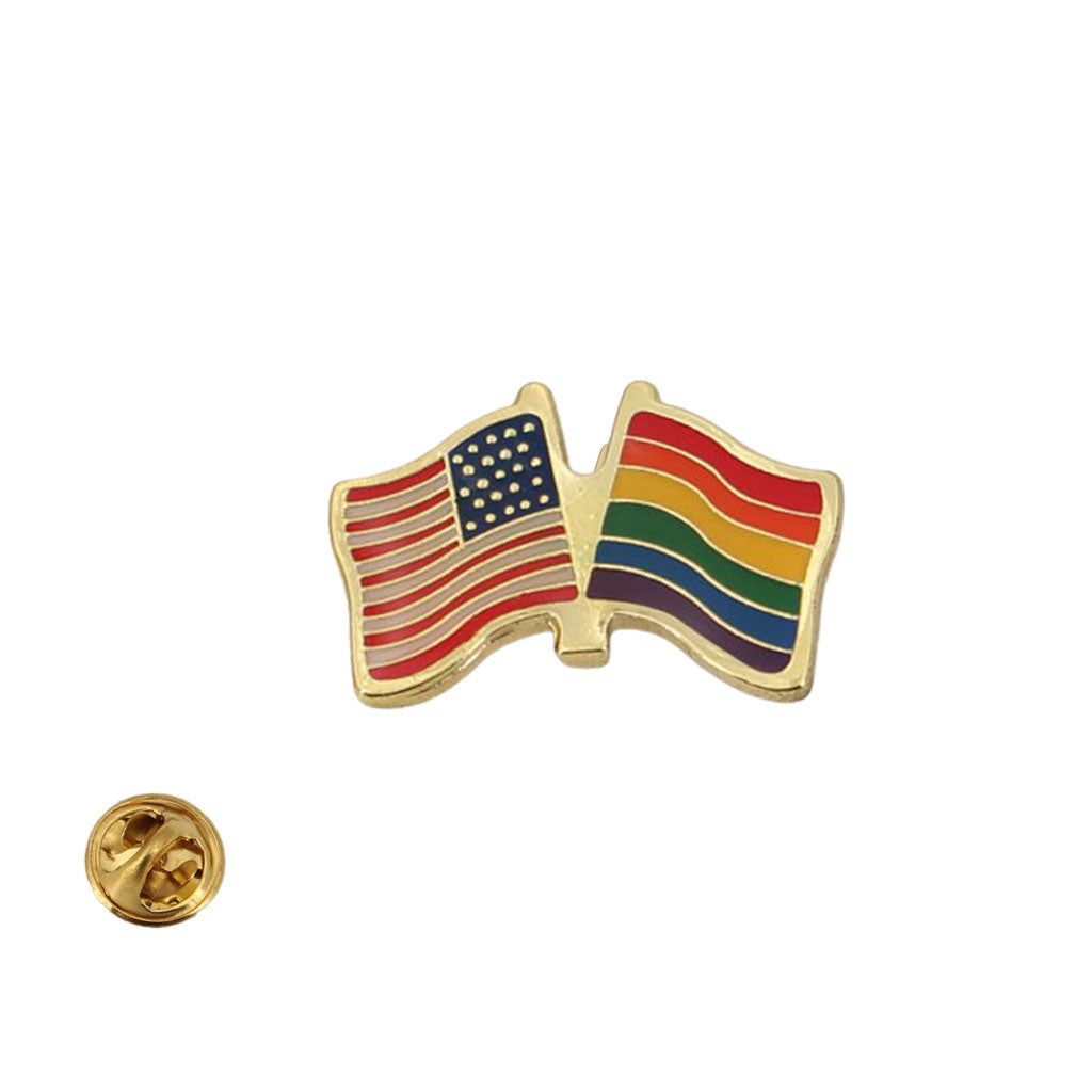 Rainbow USA Flags Lapel Pin | PHS International