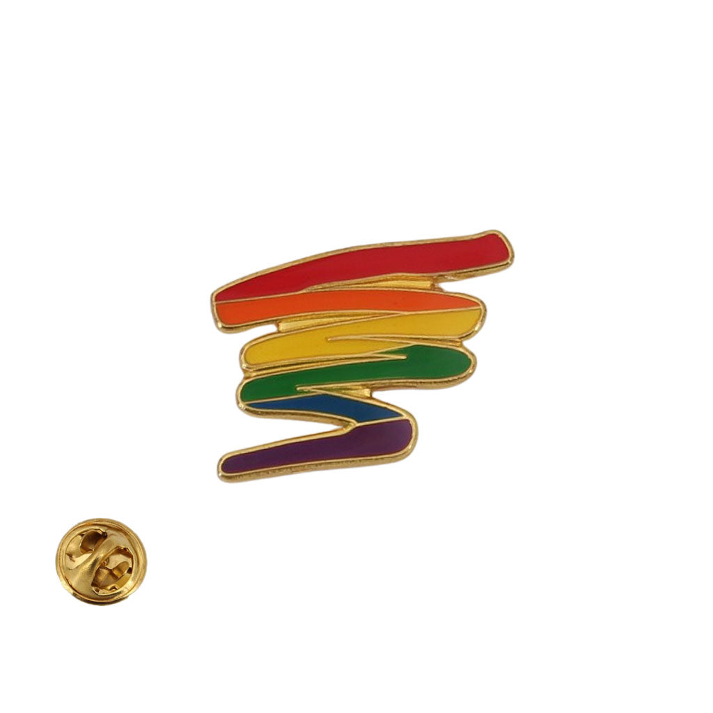 Rainbow Squiggle Lapel Pin - Coastal Gifts Inc