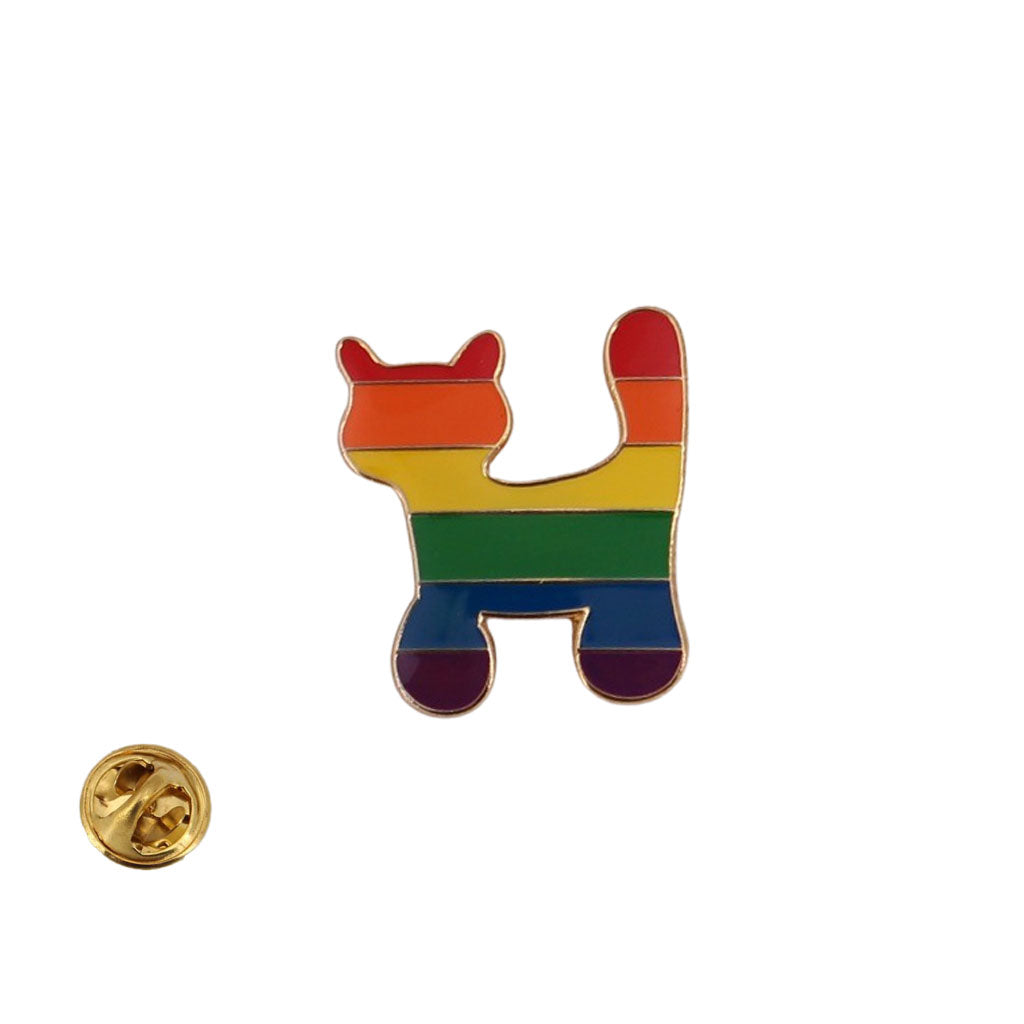 Cat Rainbow Lapel Pin from PHS International