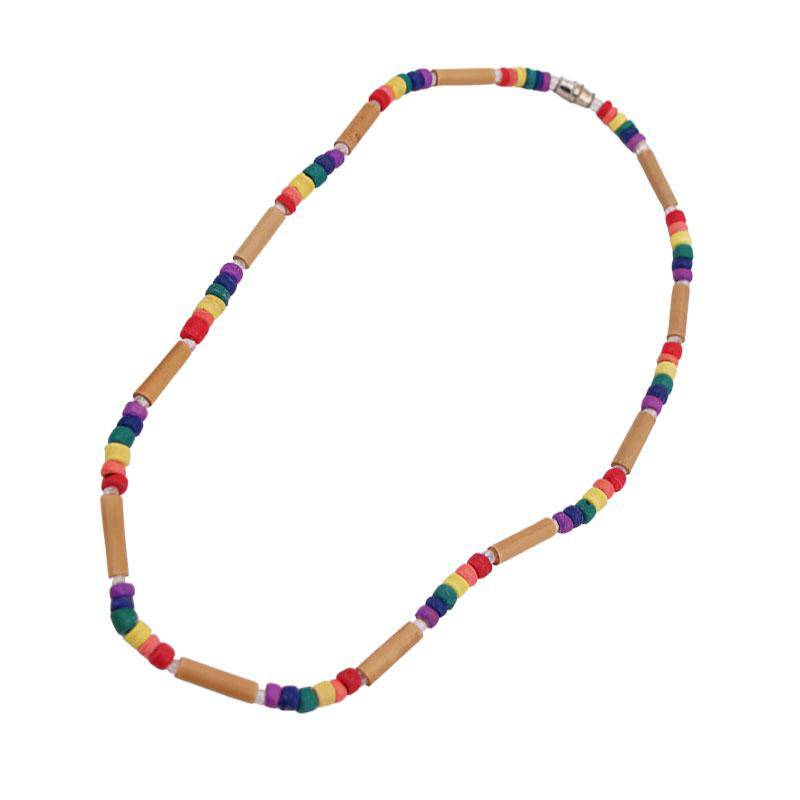 Bamboo Rainbow Beads Necklace | Coastal Gifts Inc