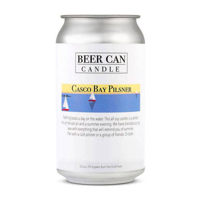Casco Bay Pilsner Beer Can Candle | Coastal Gifts Inc