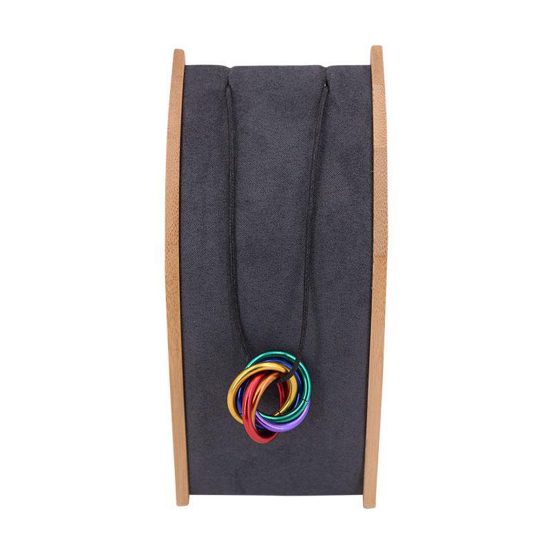 Entwined Rainbow Rings Necklace from PHS International