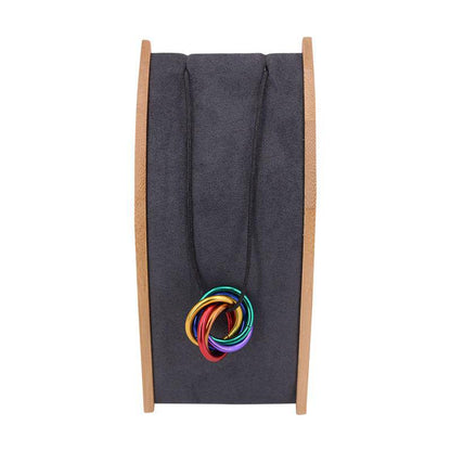 Entwined Rainbow Rings Necklace | PHS International | Coastal Gifts Inc