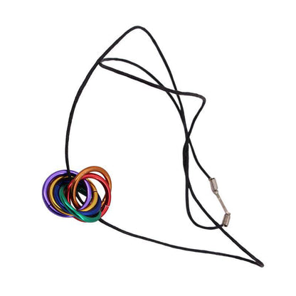 Entwined Rainbow Rings Necklace | PHS International | Coastal Gifts Inc