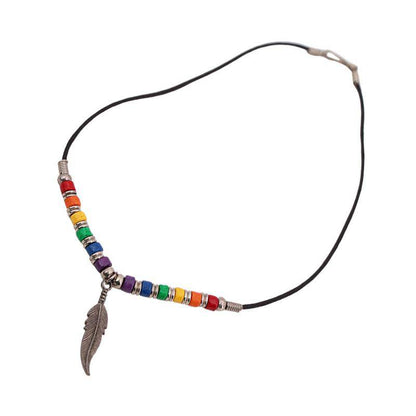 Feather Ceramic Beads Necklace | Coastal Gifts Inc
