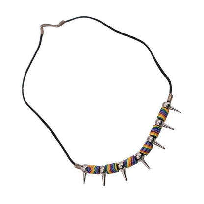 Fimo Beads with Spikes Necklace | PHS International | Coastal Gifts Inc