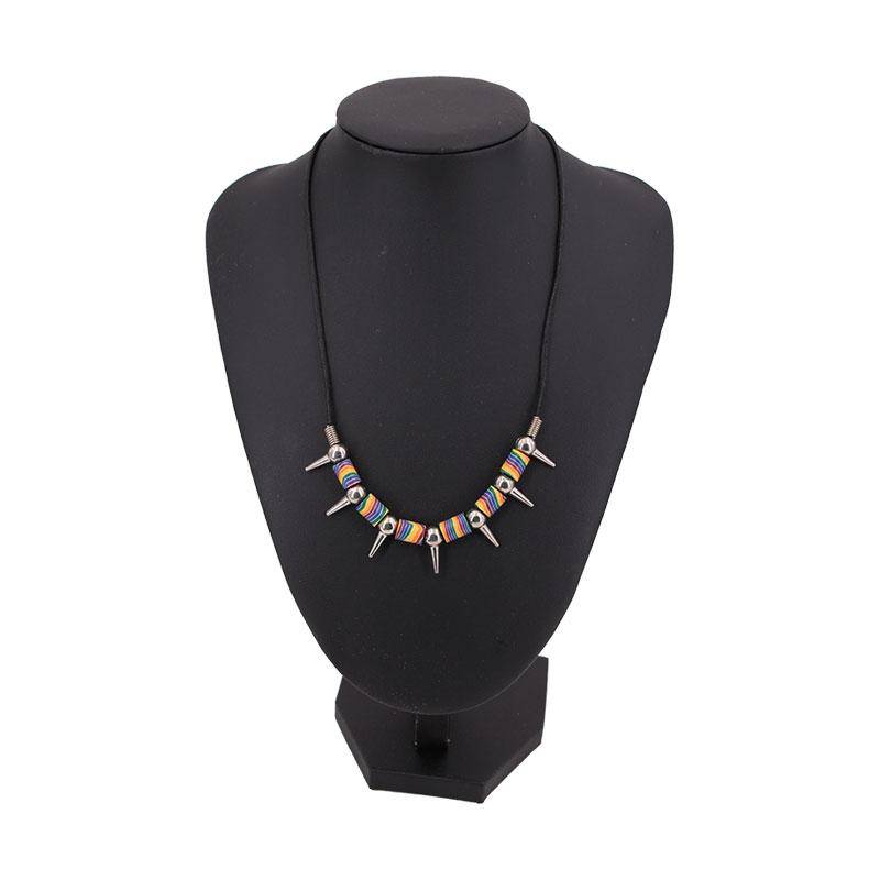Fimo Beads with Spikes Necklace | Coastal Gifts Inc