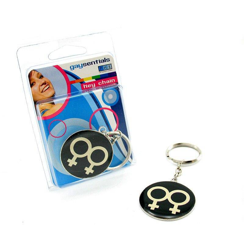 Metal Double Female Keychain from Gaysentials