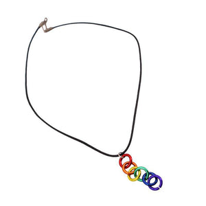 Mini Pride Rings Drop Necklace from PHS International