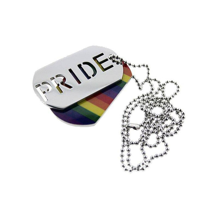 PRIDE Double Dog Tag Pendant from Monster Steel