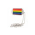 Pride Rainbow ID Tag Pendant Necklace from Monster Steel