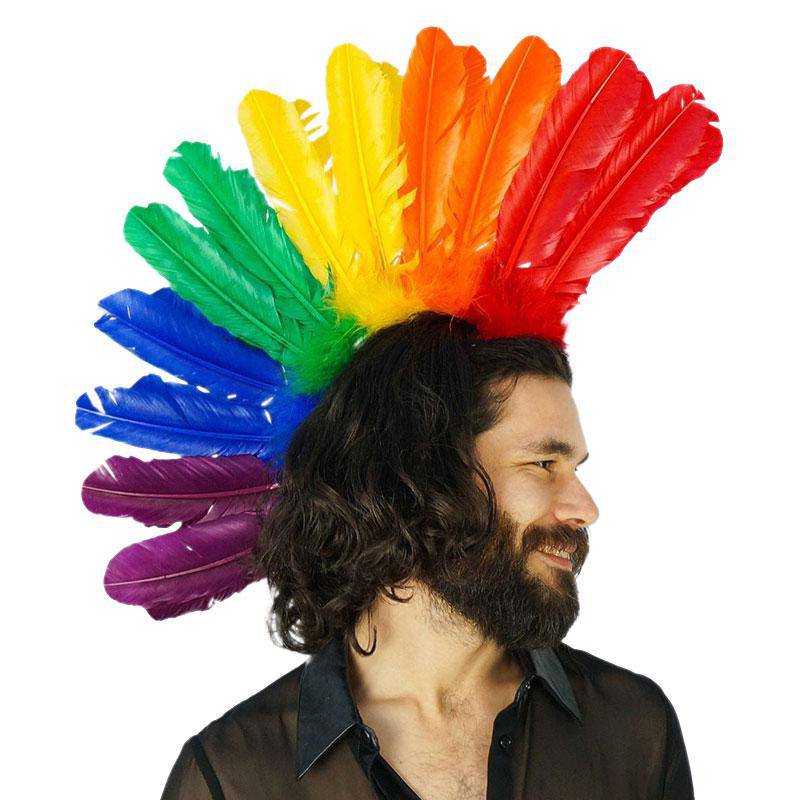 Quills Rainbow Feather Mohawk from Zucker Feather
