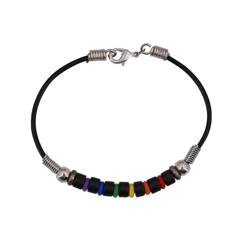 Rainbow Bead Ceramic Bracelet | Coastal Gifts Inc
