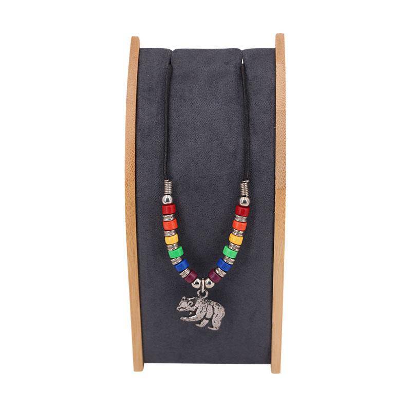 Rainbow Bear Charm Necklace from PHS International