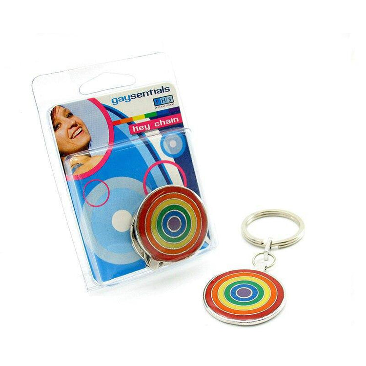 Rainbow Circles Pewter Keychain from Gaysentials