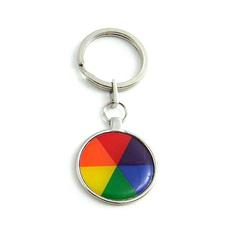 Rainbow Pie Pewter Keychain from Gaysentials