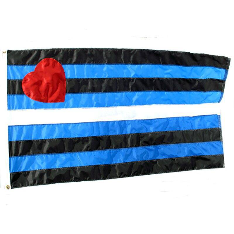 Silk Screen Leather Pride Flag 3 Foot by 5 Foot from PHS International