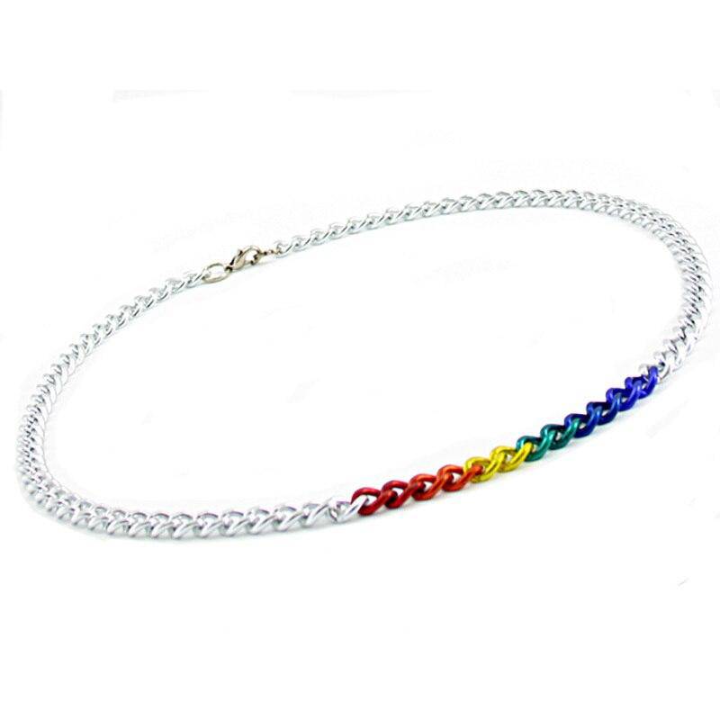 Silver and Rainbow Links Necklace from PHS International